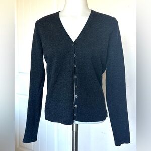 Banana Republic Black Cardigan Sweater V-Neck Knit